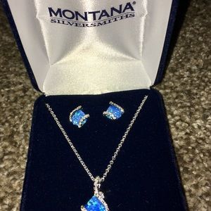 Montana Silversmiths Wrapped Opal Jewelry Set